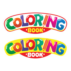 Coloring Book Logo Template for Children Book