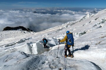 Multi day summer expedition through some glaciers in the alps. On the Monterosa massif starting from Zermatt and summiting multiple 4000m mountains