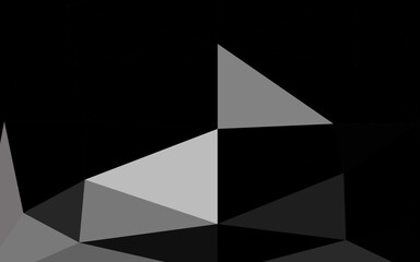 Dark Black vector blurry triangle template.