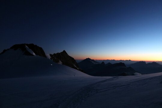 Multi day summer expedition through some glaciers in the alps. On the Monterosa massif starting from Zermatt and summiting multiple 4000m mountains