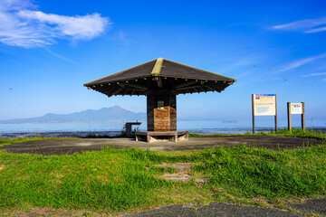 干潟の朝 有明海の御輿来海岸（熊本県宇土市 網田海岸公園）