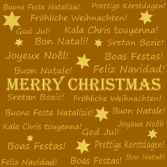 Merry Christmas wordcloud - illustration