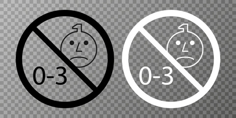 Not for children under 3 years of age icon