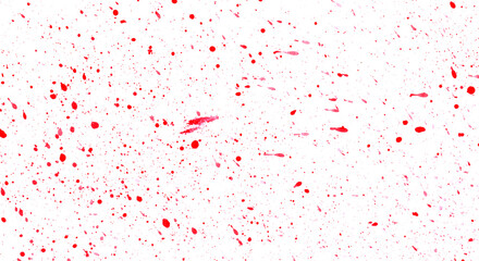 Rote Farbspritzer auf weißem Hintergrund