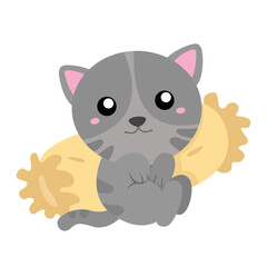 Cute Cat Pet Indoor Animal Illustration Vector Clipart