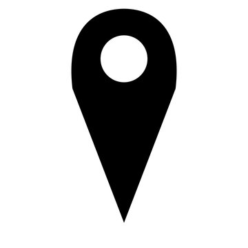 Location Icon schwarz als zeichen f&uuml;r Standort oder Adresse