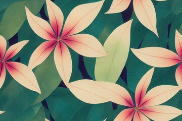 Flower seamless pattern design illustration
