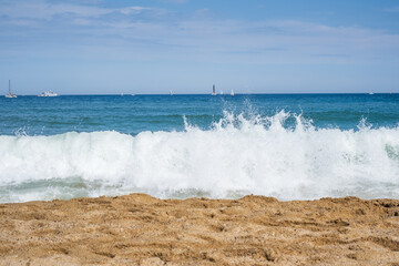 Barceloneta beach in Barcelona, Spain