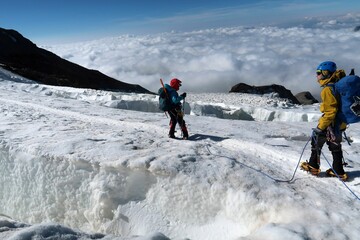 Multi day summer expedition through some glaciers in the alps. On the Monterosa massif starting from Zermatt and summiting multiple 4000m mountains