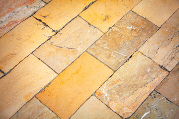 Smooth pavement stone surface . Pavement cobbles background