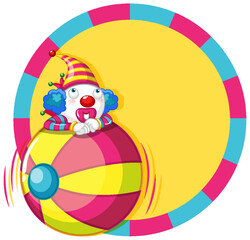 Circus clown with music key banner