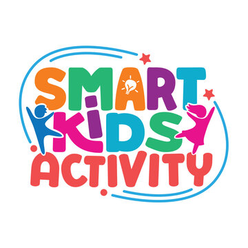 Smart Kids Activity Logo Template for Children Book