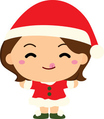 Kids Celebrate Christmas Illustration Vector Clipart