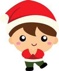 Kids Celebrate Christmas Illustration Vector Clipart