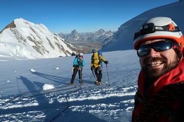 Multi day summer expedition through some glaciers in the alps. On the Monterosa massif starting from Zermatt and summiting multiple 4000m mountains