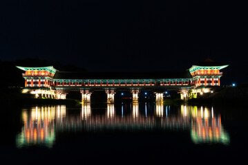 Fototapeta na wymiar Night Photo of Woljeonggyo Bridge