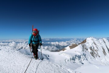 Multi day summer expedition through some glaciers in the alps. On the Monterosa massif starting from Zermatt and summiting multiple 4000m mountains