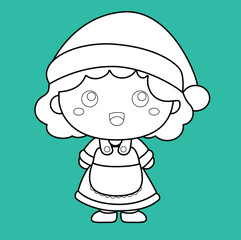 Kids Celebration Christmas Feast Digital Stamp