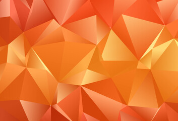 Light Orange vector blurry triangle template.