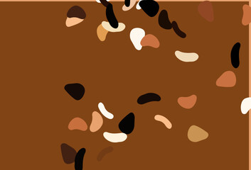 Light Orange vector template with memphis shapes.
