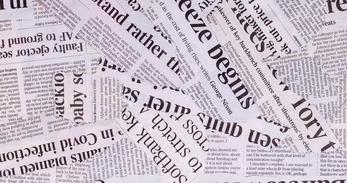 Newsprint Collage Background - Artistic Grunge Mixed Media Animation