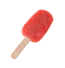 Delicious ice pop isolated on white. Fruit popsicle