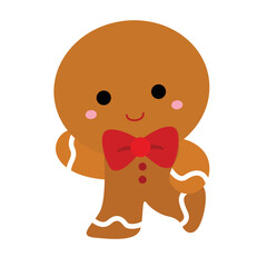 Cute Gingerbread Christmas Cookies Illustration Vector Clipart