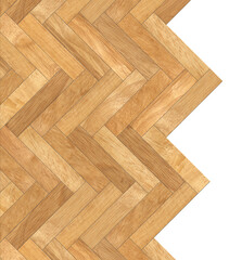 Wooden herringbone parquet floor, isolated on transparent background, High resolution, photography, png.