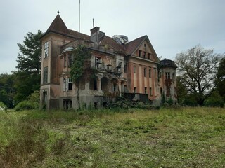 Abandoned Zwilling Castle in Crna Mlaka, Jastrebarsko, Zagreb County, Croatia
