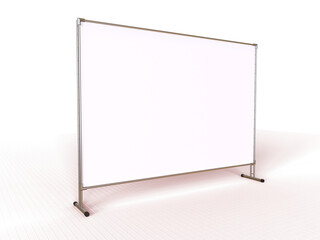Mobile booth, brand Wall or Press Wall with a blank banner mockup 3d render on transparent background