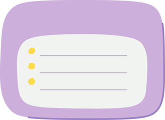 Cartoon planner Design Element. Vector illustration