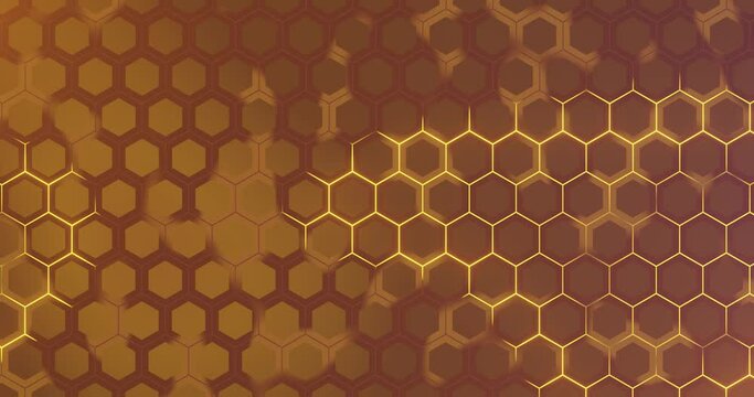 Colorful background, honeycombs, high tech, high resolution. High quality 4k footage