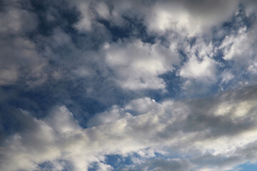 Summer blue sky cloud gradient light white background. Beauty clear cloudy in sunshine calm bright winter air bacground. Gloomy vivid cyan landscape in environment day horizon skyline view spring wind