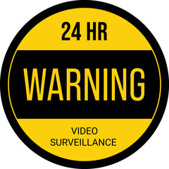 Video surveillance round flat sticker