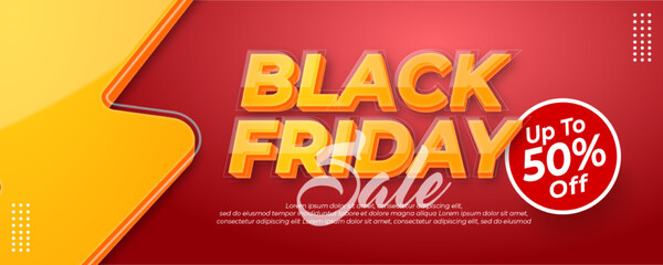 Black friday sale banner template special offer with modern style. suitable for social media promotion