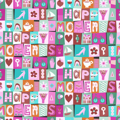 Cheerful Patchwork Seamless Pattern