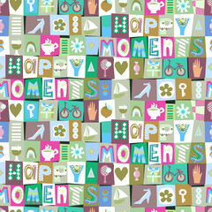 Cheerful Patchwork Seamless Pattern