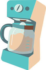 Working coffee machine icon. Vector illustration