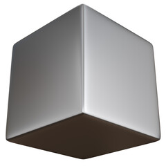 3d rendering metal box isolated