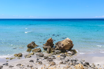 Binigaus Beach in Menorca Island, Spain