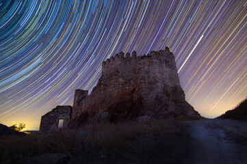 Startrail over the castle.