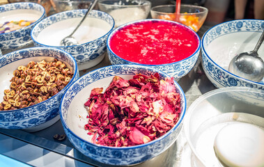 Snack Bingfen in Chongqing Food Street, China