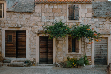 Fototapeta na wymiar most pictured house in Komiza, Vis Island, Croatia