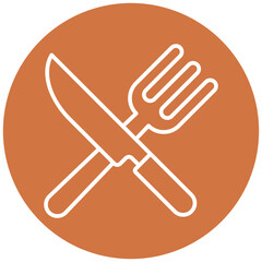 Fork and Knife Icon Style