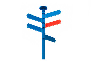 Crossroad signpost, Sign Post opposite directions. Blank for Copy Space.