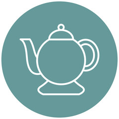 Obraz premium Tea Pot Icon Style