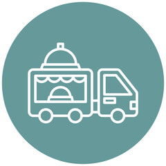 Food Truck Catering Icon Style