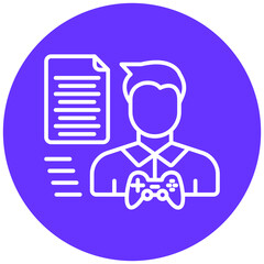 Game Script Writer Male Icon Style