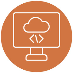 Cloud Coding Icon Style