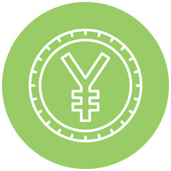 Obraz premium Chinese Yuan Icon Style